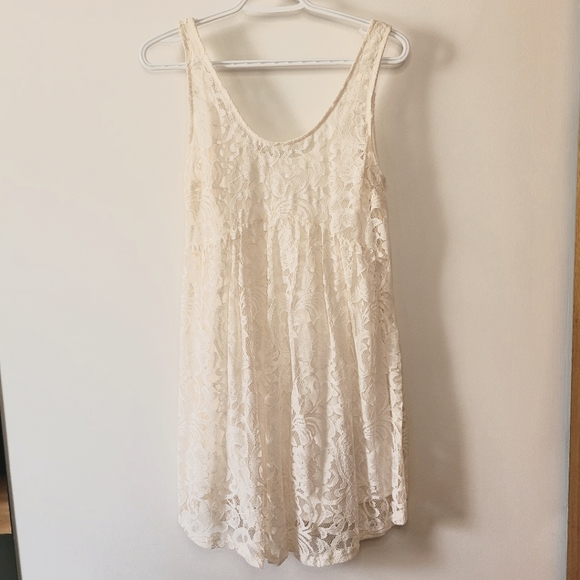 White Lace Mini Dress, Pins & Needles - Picture 2 of 10